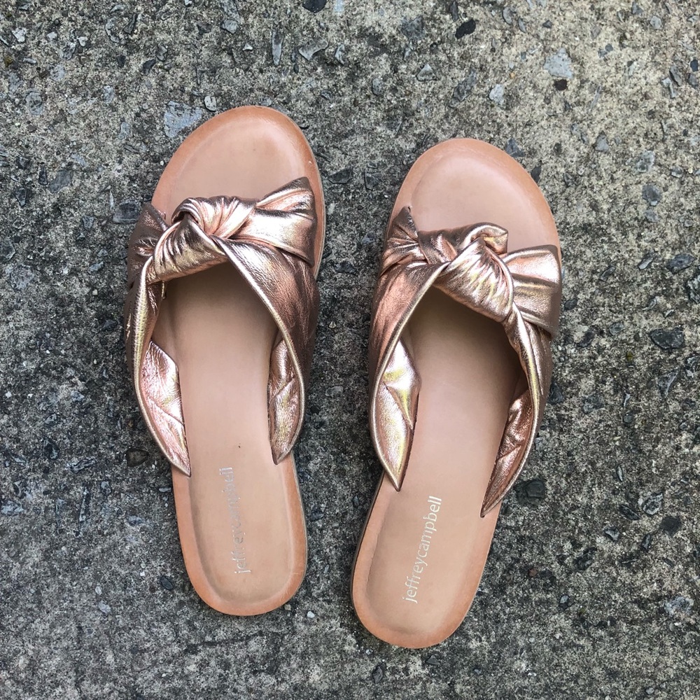 Jeffrey Campbell Zocaro sandals rose gold 7